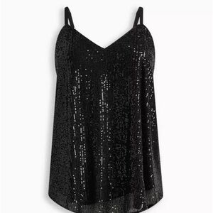 Torrid Black Sequin Top